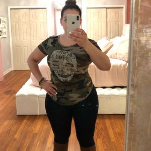 Denim and supply army fatigue T-shirt